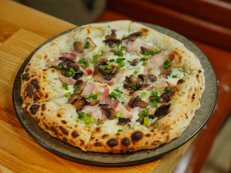 Mod Pizza white garlic truffle pizza